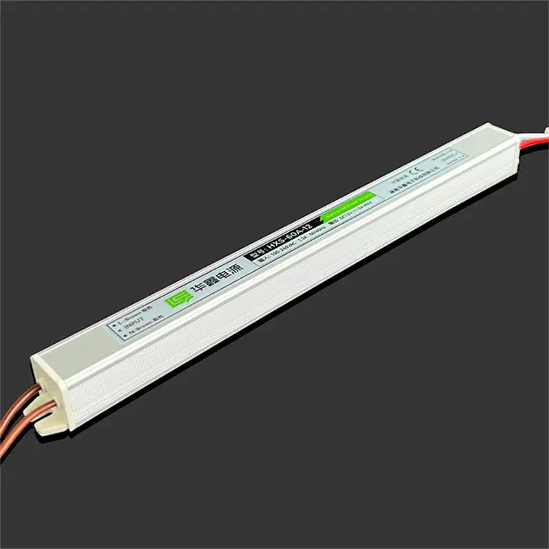 24V 2.5A IP67 Ultraslim waterproof 60W power supply Aluminum housing with functional ground